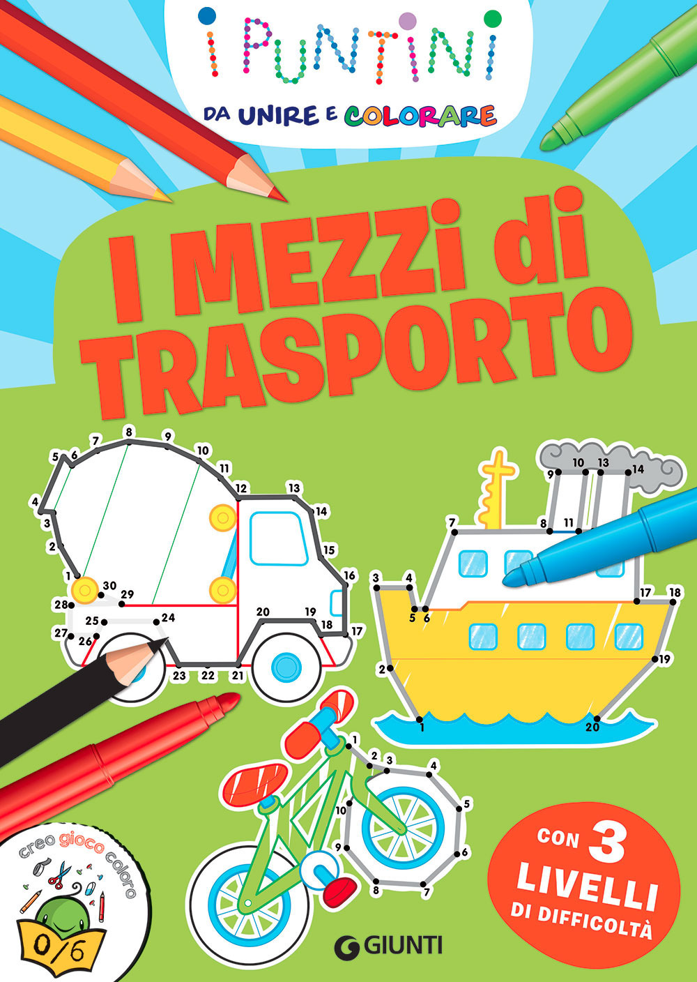 Libro mezzi di trasporto. I puntini da unire e colorare di  - ean 9788809898042 - Giunti Editore
