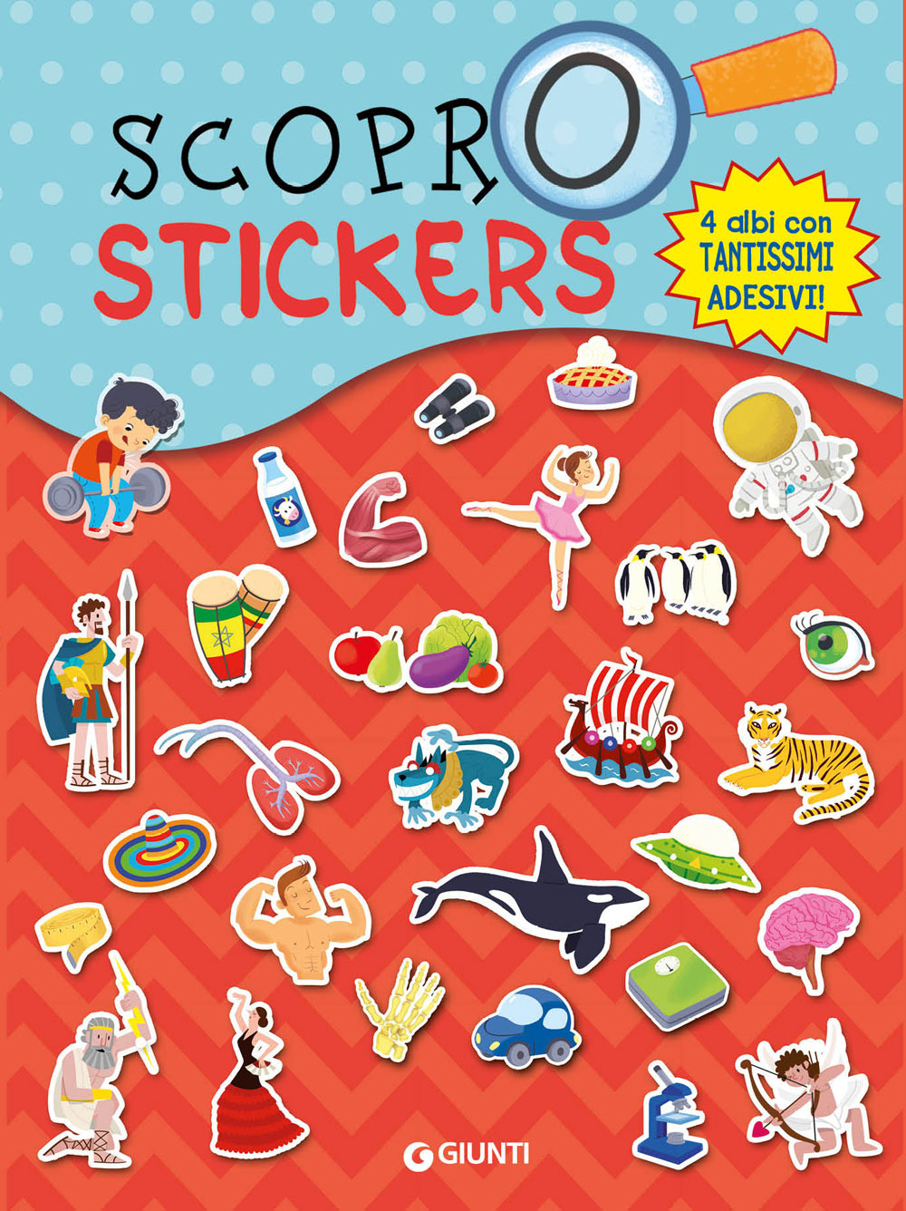 Libro Scopro stickers. Viaggio nello spazio-Il mondo della mitologia-Esplora il corpo umano-Giro intorno al mondo. Con adesivi di  - ean 9788809906310 - Giunti Editore