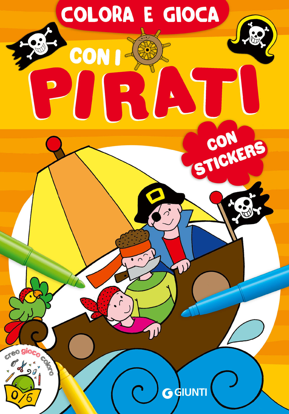 Libro Colora e gioca con i pirati. Con adesivi di  - ean 9788809927025 - Giunti Editore