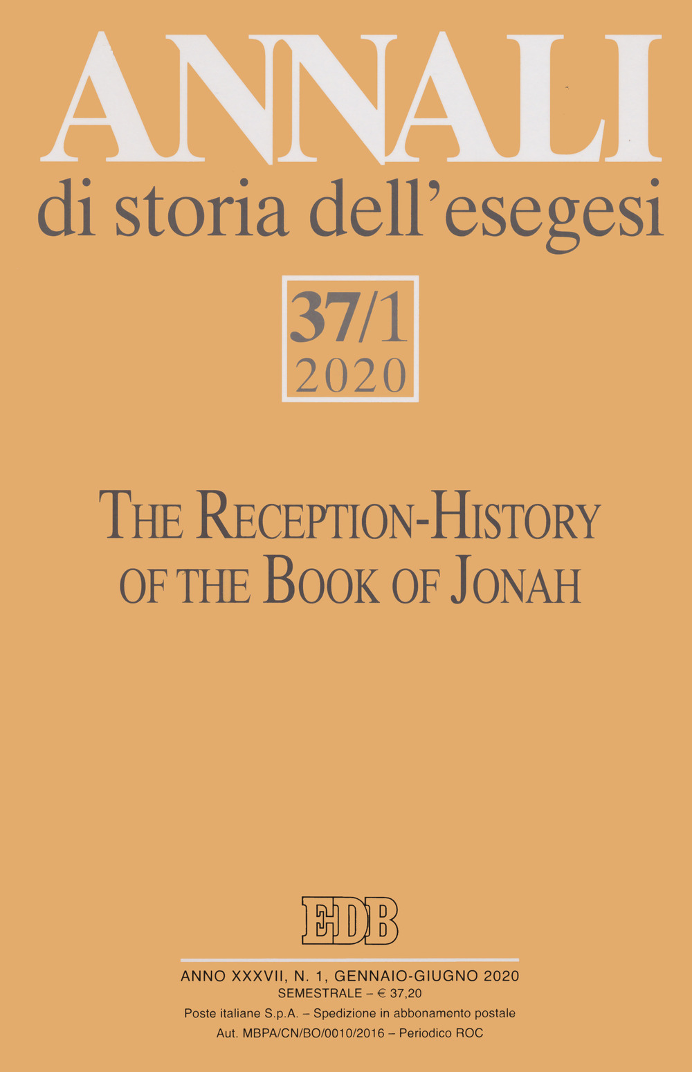 Libro Annali di storia dell'esegesi di  - ean 9788810130179 - EDB