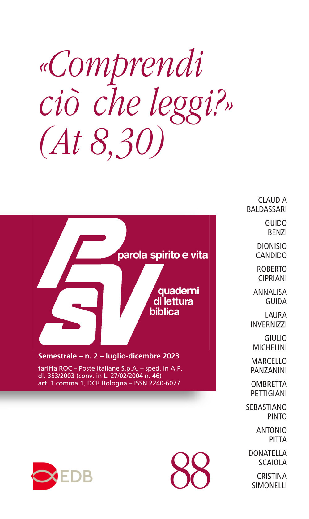 Libro Parola spirito e vita. Quaderni di lettura biblica di  - ean 9788810903889 - EDB