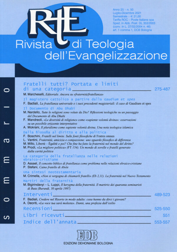 Libro RTE Rivista di teologia dell'evangelizzazione di  - ean 9788810919675 - EDB