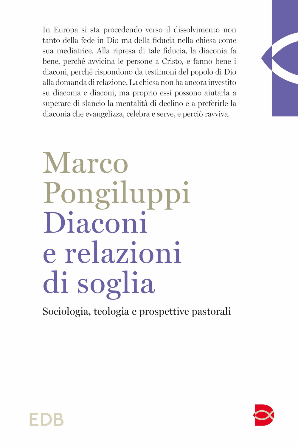 Libro Diaconi e relazioni di soglia. Sociologia