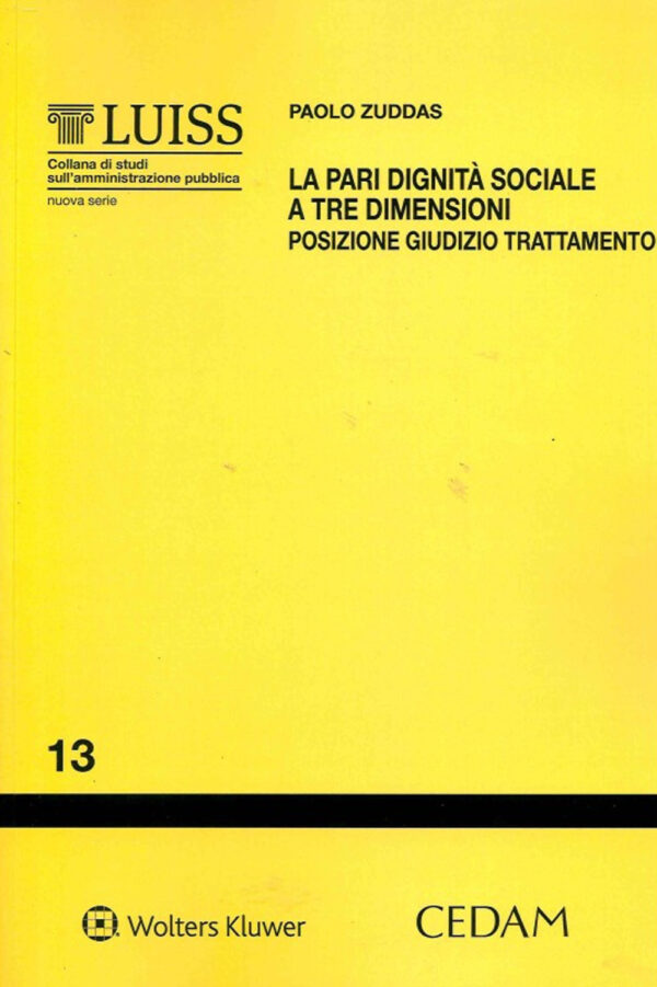Libro pari dignità sociale a tre dimensioni. Posizione