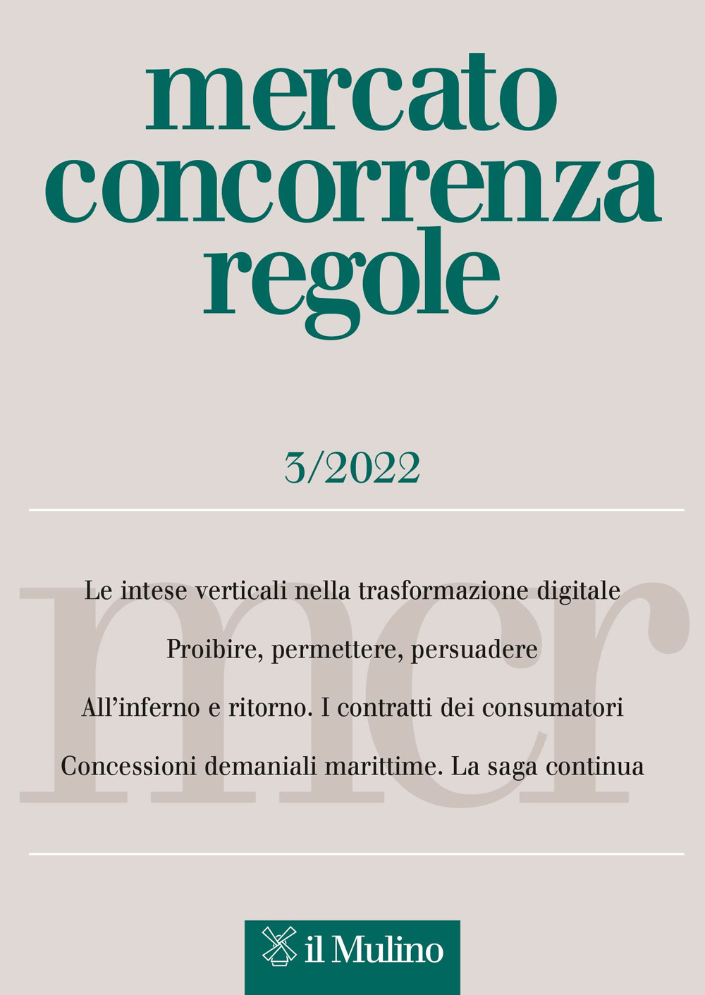 Libro Mercato concorrenza regole di  - ean 9788815380944 - Il Mulino