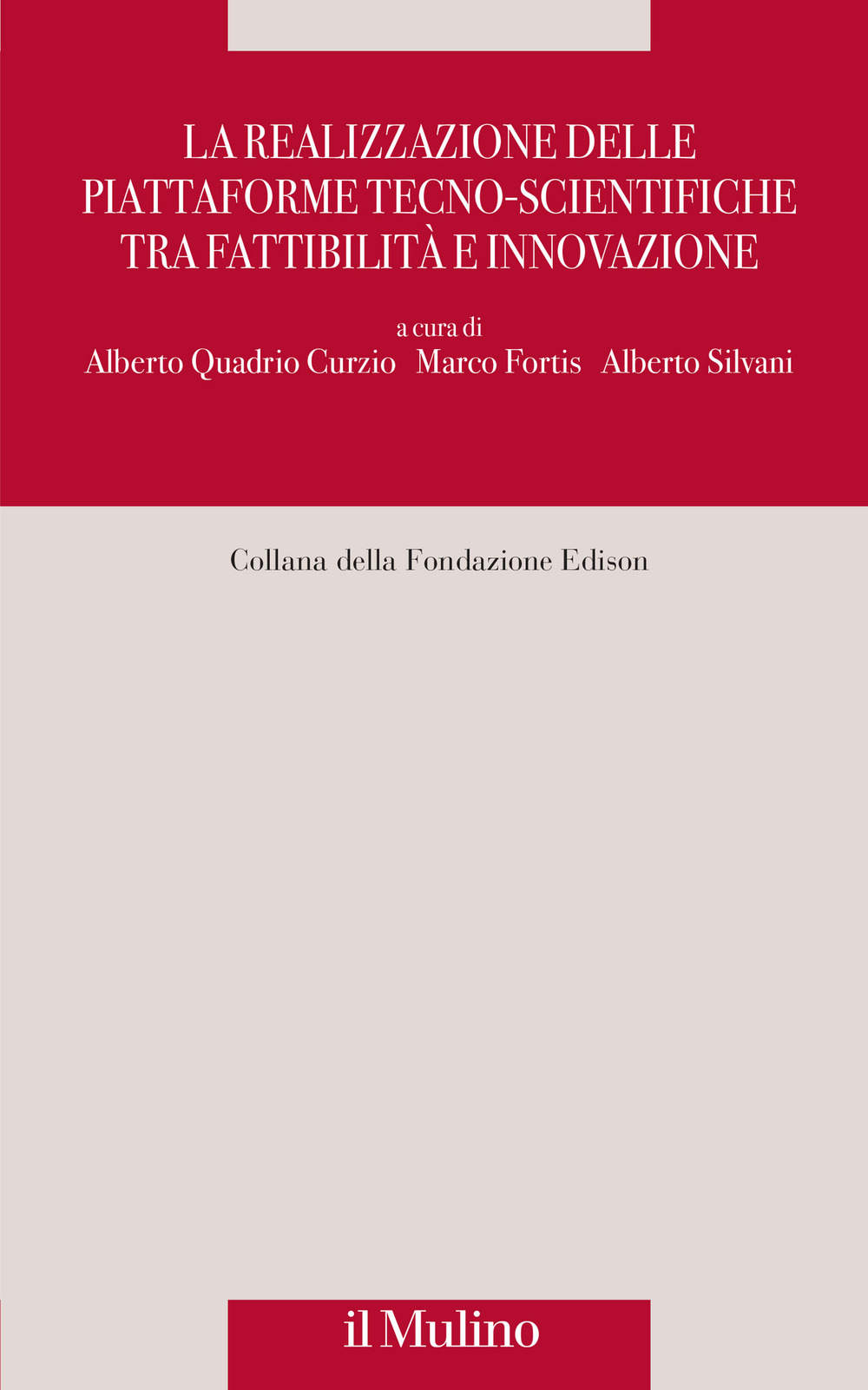 Libro realizzazione delle piattaforme tecno-scientifiche tra fattibilità e innovazione di  - ean 9788815394347 - Il Mulino