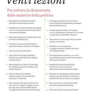 Libro Venti lezioni. Per salvare la democrazia dalle malattie della politica di Timothy Snyder - ean 9788817179928 - Rizzoli