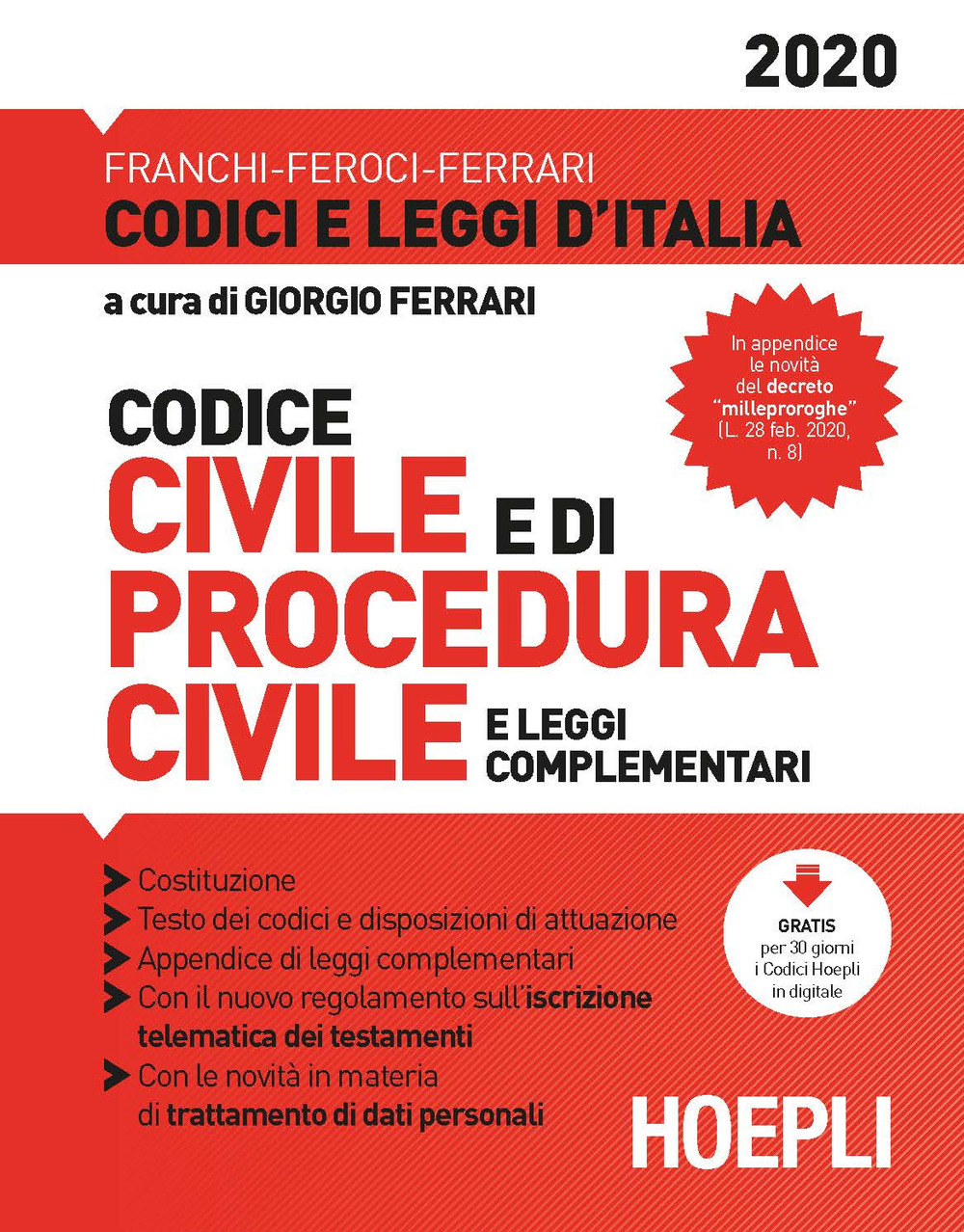 Libro Codice civile e di procedura civile e leggi complementari di - ean 9788820395421 - Hoepli