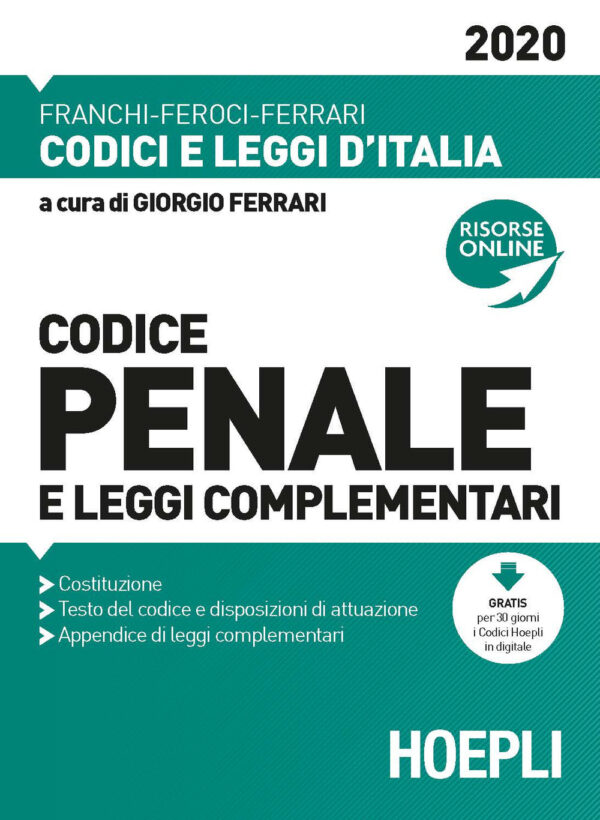 Libro Codice penale e leggi complementari di  - ean 9788820395506 - Hoepli