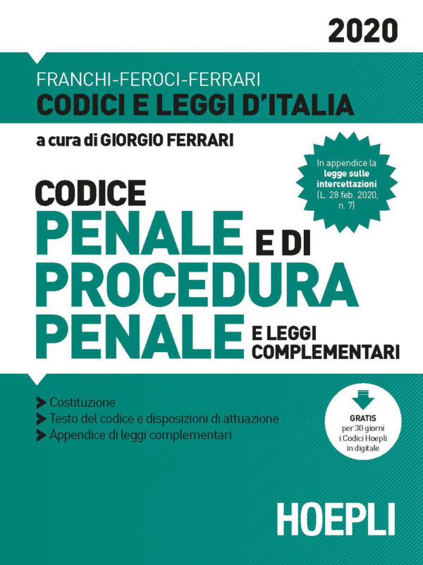 Libro Codice penale e di procedura penale e leggi complementari di  - ean 9788820395513 - Hoepli