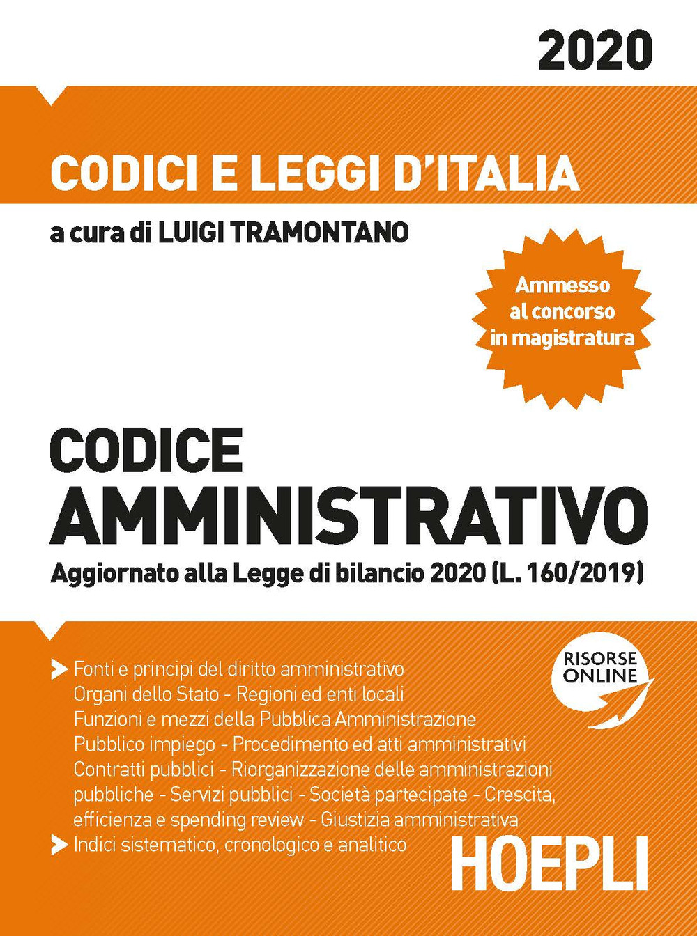 Libro Codice amministrativo 2020 di - ean 9788820395568 - Hoepli