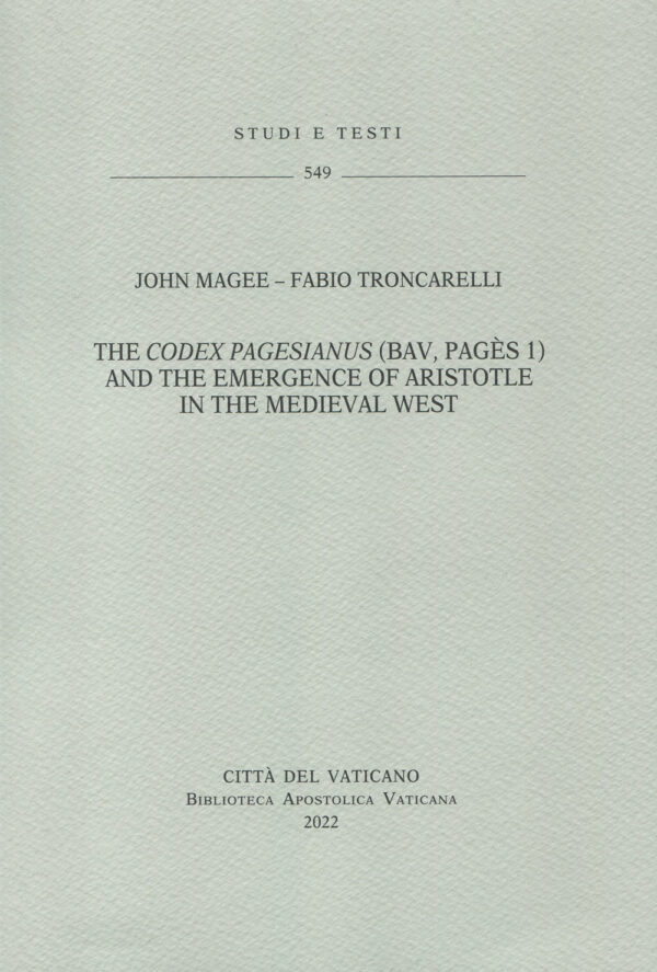 Libro Codex Pagesianus (BAV