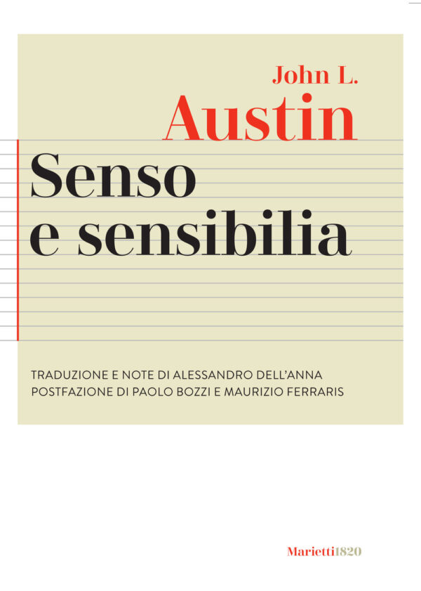 Libro Senso e sensibilia di John Langshaw Austin - ean 9788821112201 - Marietti 1820