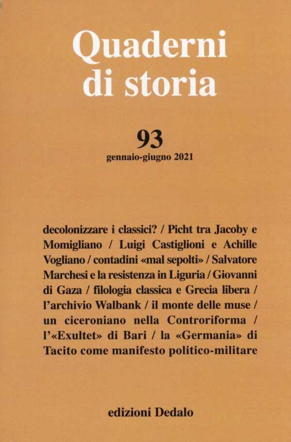 Libro Quaderni di storia di  - ean 9788822025937 - edizioni Dedalo