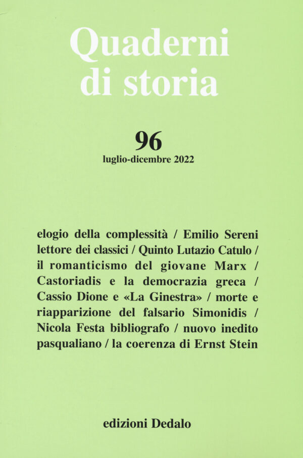 Libro Quaderni di storia di  - ean 9788822025968 - edizioni Dedalo