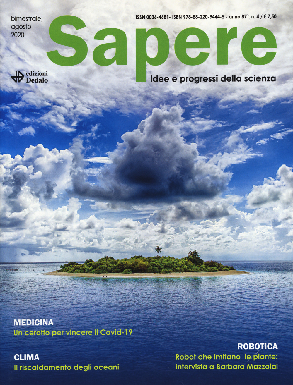 Libro Sapere. Idee e progressi della scienza di - ean 9788822094445 - edizioni Dedalo