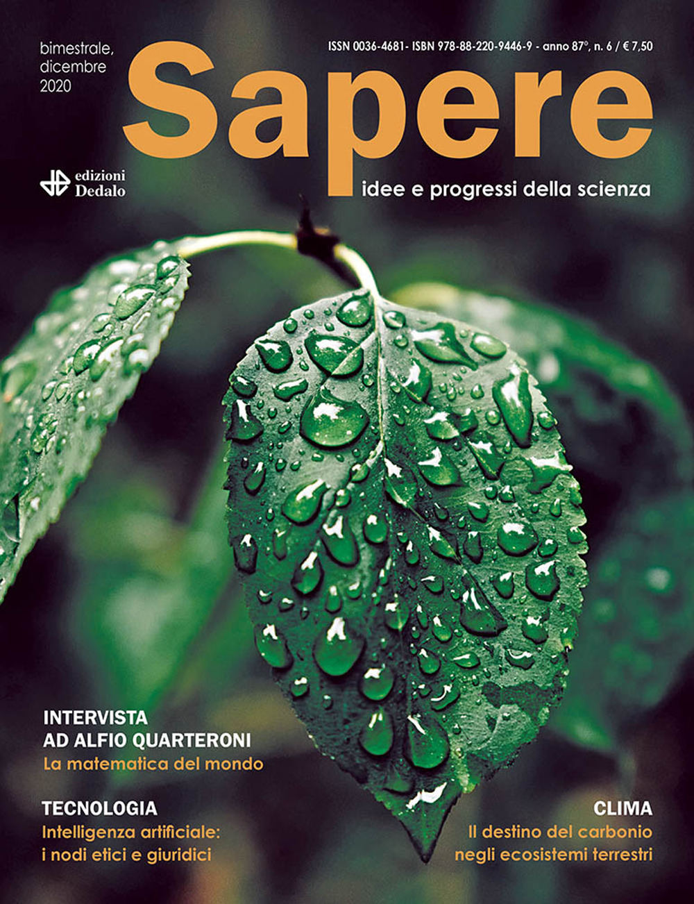 Libro Sapere. Idee e progressi della scienza di - ean 9788822094469 - edizioni Dedalo