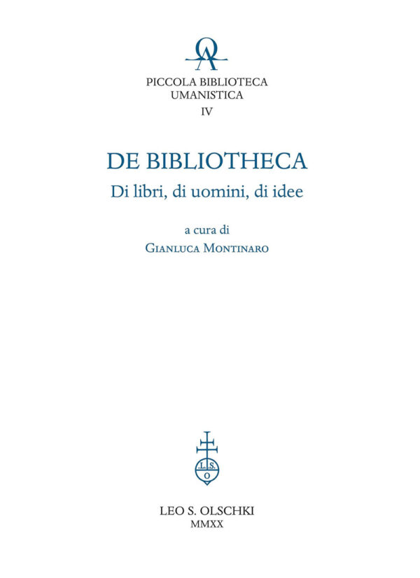 Libro De bibliotheca. Di libri