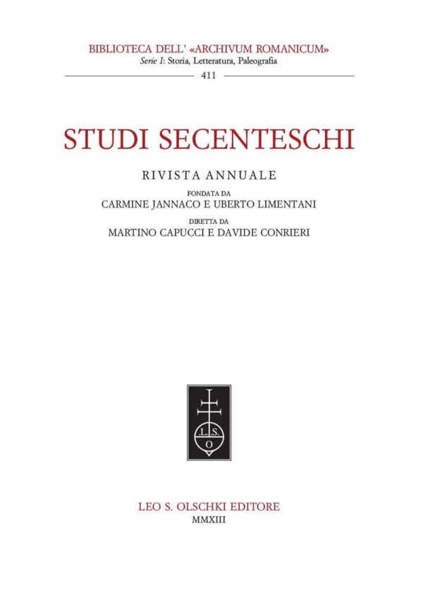 Libro Studi secenteschi di  - ean 9788822267573 - Olschki