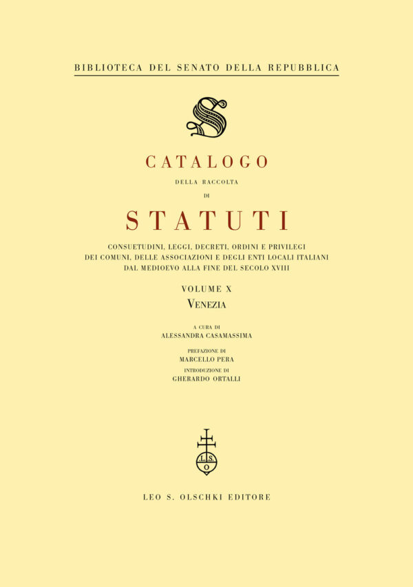 Libro Catalogo della raccolta di statuti