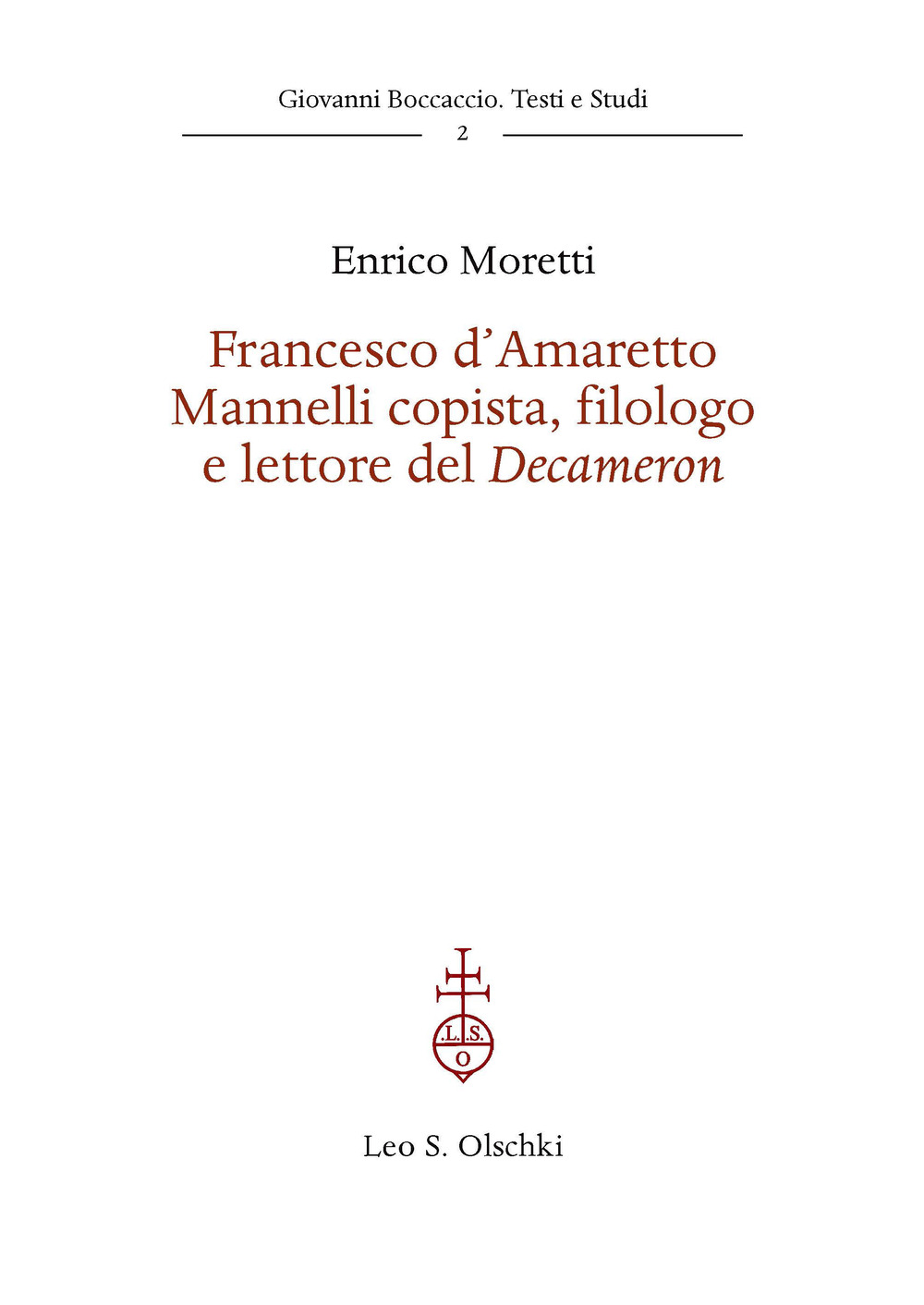 Libro Francesco d'Amaretto Mannelli copista