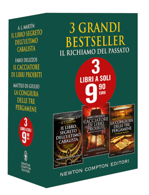 Libro richiamo del passato: Il libro segreto dell'ultimo cabalista-Il cacciatore di libri proibiti-La congiura delle tre pergamene di A. L. Martin; Fabio Delizzos; Matteo Di Giulio - ean 9788822738974 - Newton Compton Editori