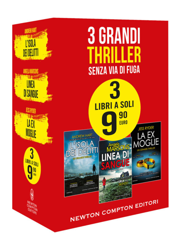 Libro 3 grandi thriller. Senza via di fuga: L'isola dei delitti-Linea di sangue-La ex moglie di Andrew Hart; Angela Marsons; Jess Ryder - ean 9788822742612 - Newton Compton Editori