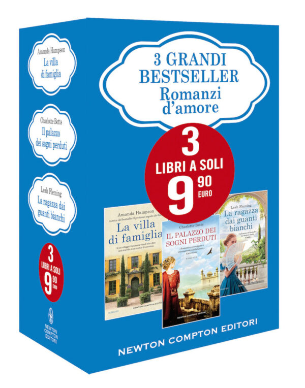 Libro 3 grandi bestseller. Romanzi d’amore: La villa di famiglia-Il palazzo dei sogni perduti-La ragazza dai guanti bianchi di Amanda Hampson; Leah Fleming; Charlotte Betts - ean 9788822746597 - Newton Compton Editori