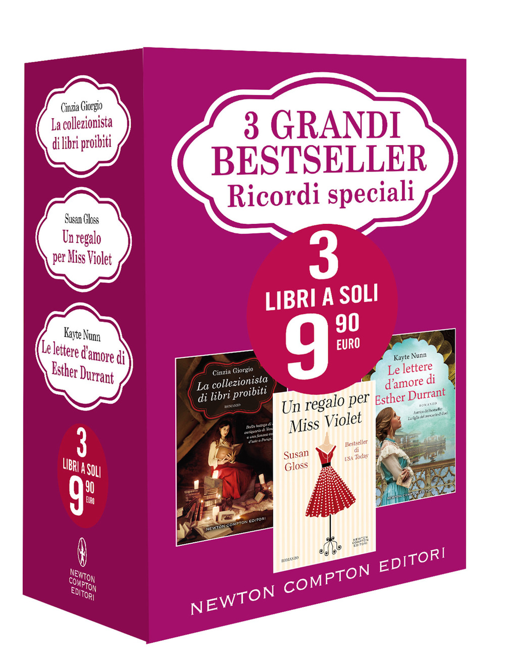 Libro 3 grandi bestseller. Ricordi speciali: La collezionista di libri proibiti-Un regalo per Miss Violet-Le lettere d'amore di Esther Durrant di Cinzia Giorgio; Gloss Susan; Kayte Nunn - ean 9788822754035 - Newton Compton Editori