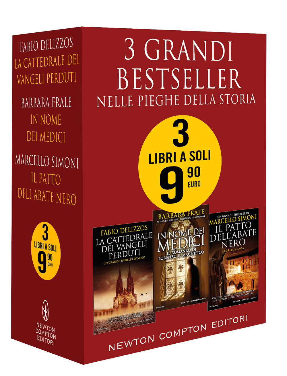 Libro 3 grandi bestseller. Nelle pieghe della storia: La cattedrale dei vangeli perduti-In nome dei Medici-Il patto dell'abate nero di Fabio Delizzos; Barbara Frale; Marcello Simoni - ean 9788822754042 - Newton Compton Editori