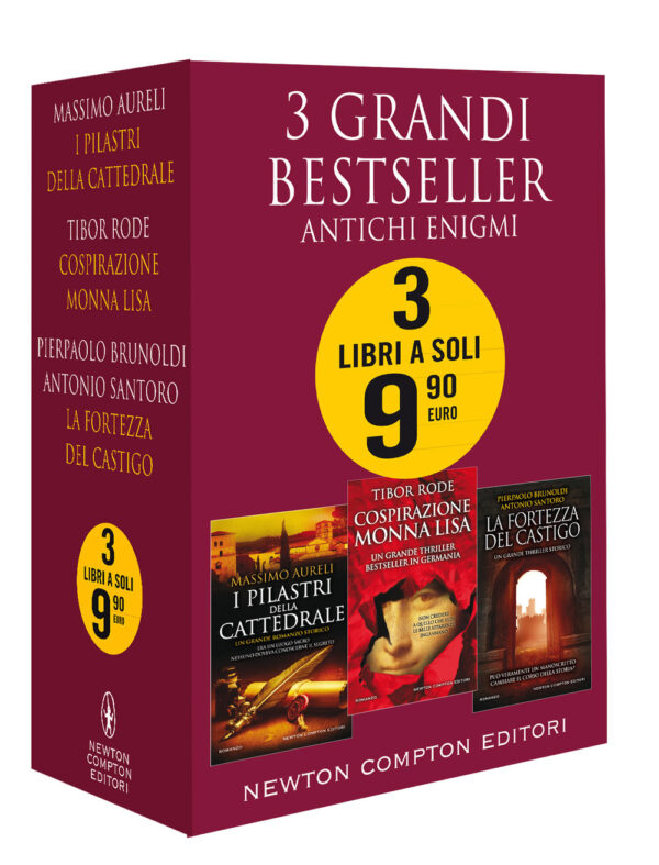 Libro 3 grandi bestseller. Antichi enigmi: I pilastri della cattedrale-Cospirazione Monna Lisa-La fortezza del castigo di Massimo Aureli; Tibor Rode; Pierpaolo Brunoldi; Antonio Santoro - ean 9788822754158 - Newton Compton Editori