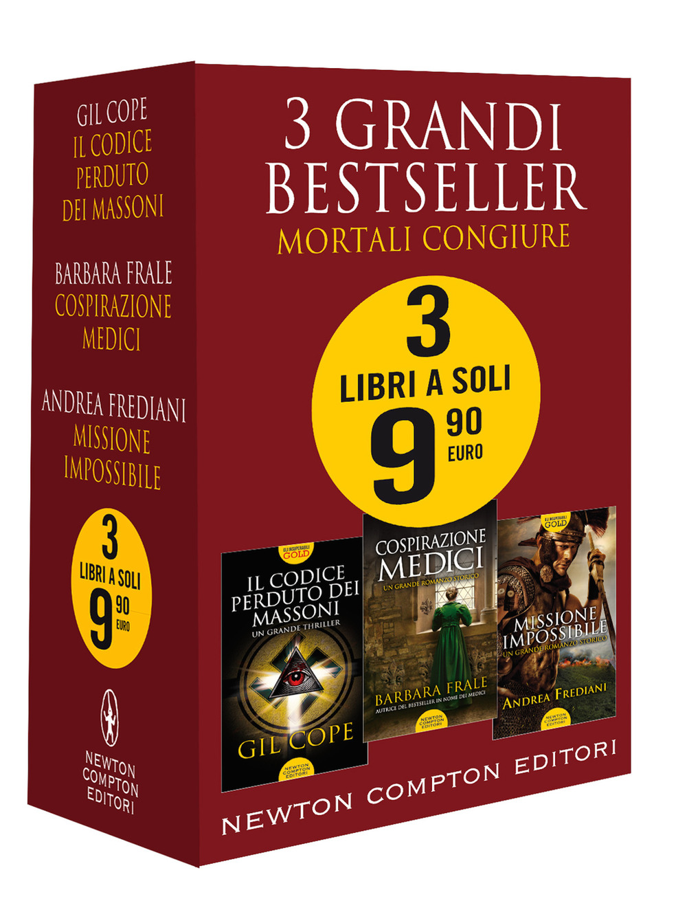 Libro 3 grandi bestseller. Mortali congiure: Il codice perduto dei massoni-Cospirazione Medici-Missione impossibile di Gil Cope; Barbara Frale; Andrea Frediani - ean 9788822757548 - Newton Compton Editori