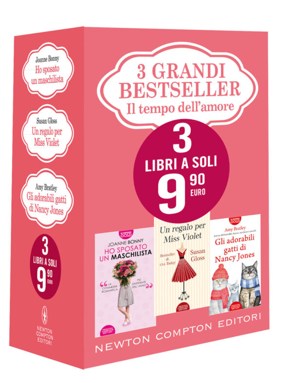 Libro 3 grandi bestseller. Il tempo dell'amore: Ho sposato un maschilista-Un regalo per Miss Violet-Gli adorabili gatti di Nancy Jones di Joanne Bonny; Gloss Susan; Amy Bratley - ean 9788822757555 - Newton Compton Editori