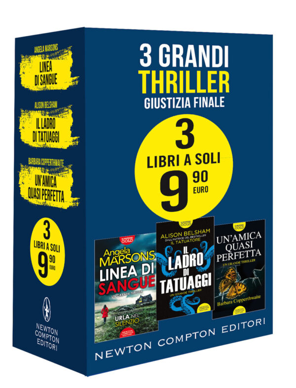 Libro 3 grandi thriller. Giustizia finale: Linea di sangue-Il ladro di tatuaggi-Un'amica quasi perfetta di Angela Marsons; Alison Belsham; Barbara Copperthwaite - ean 9788822757623 - Newton Compton Editori