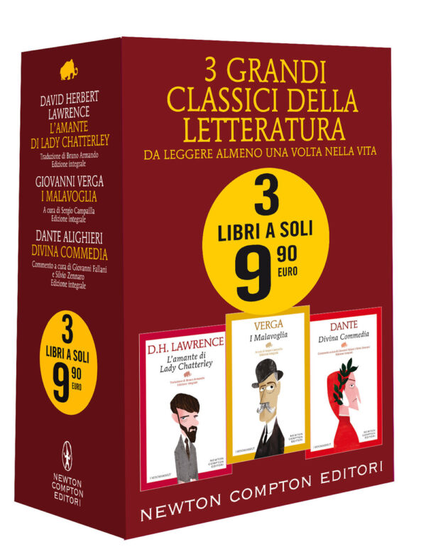 Libro 3 grandi classici: L'amante di Lady Chatterley-I Malavoglia-Divina commedia di D. H. Lawrence; Giovanni Verga; Dante Alighieri - ean 9788822757807 - Newton Compton Editori