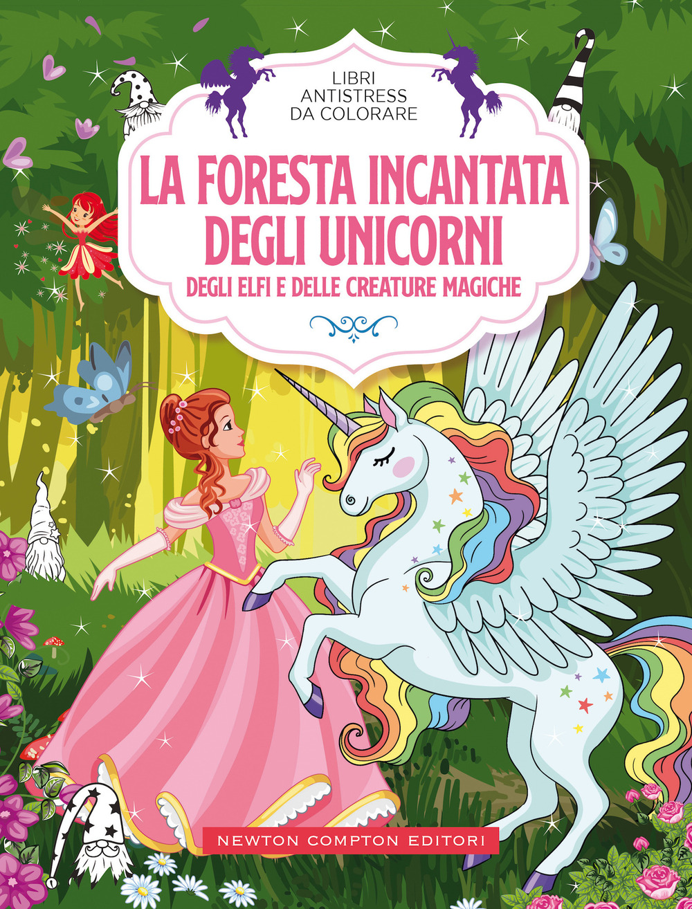 Libro foresta incantata degli unicorni