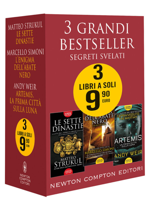 Libro 3 grandi bestseller. Segreti svelati: Le sette dinastie-L'enigma dell'abate nero-Artemis. La prima città sulla luna di Matteo Strukul; Marcello Simoni; Andy Weir - ean 9788822760913 - Newton Compton Editori