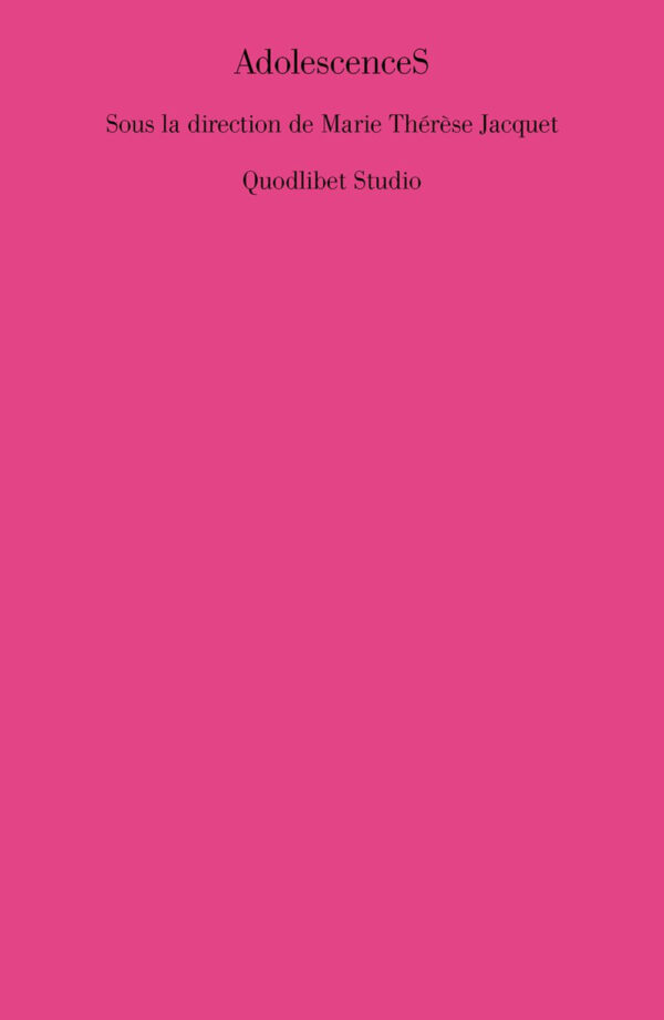 Libro AdolescenceS di  - ean 9788822905499 - Quodlibet