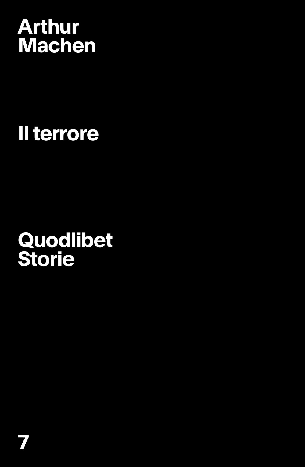 Libro terrore di Arthur Machen - ean 9788822907608 - Quodlibet