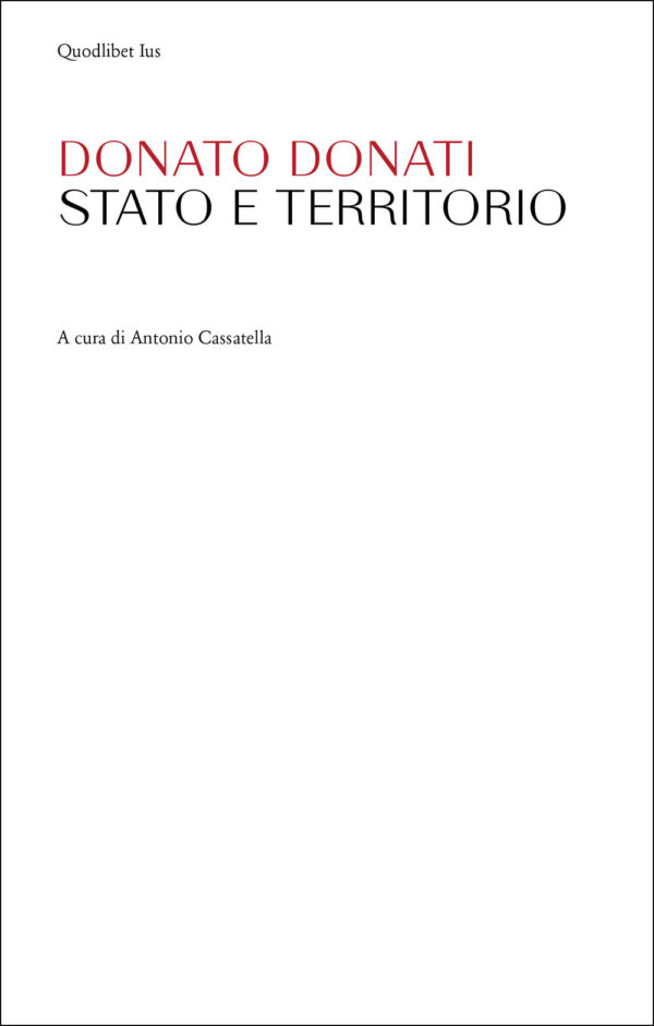 Libro Stato e territorio di Donato Donati - ean 9788822920195 - Quodlibet