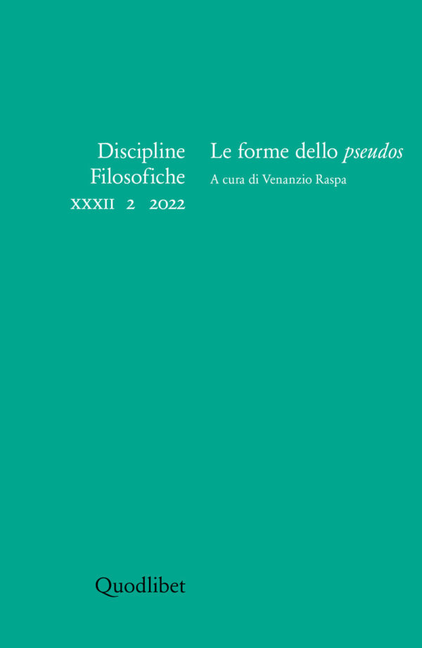 Libro Discipline filosofiche di  - ean 9788822920614 - Quodlibet