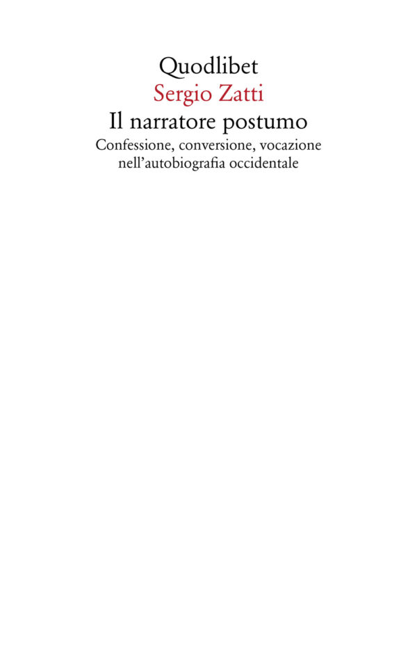 Libro narratore postumo. Confessione