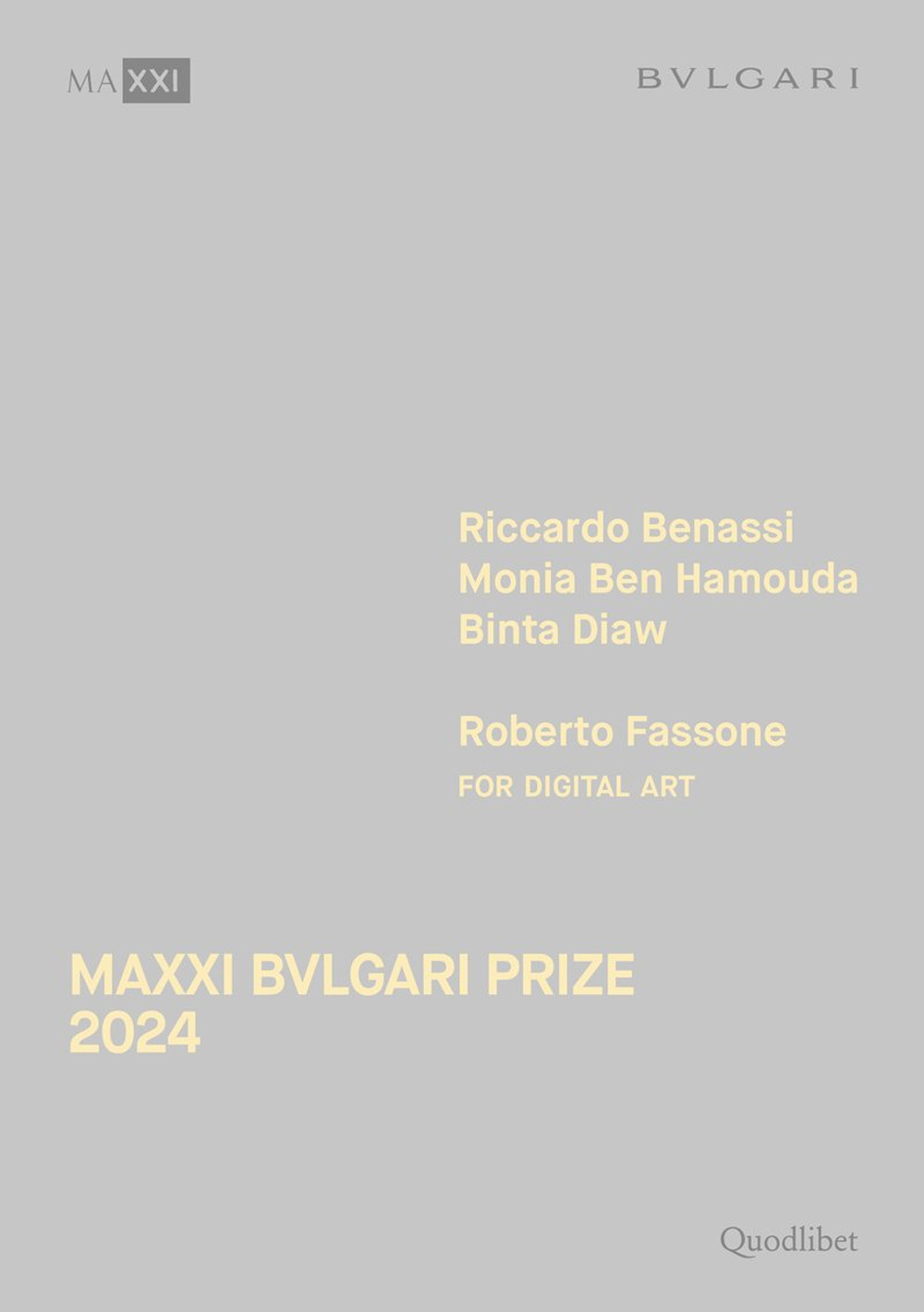 Libro Maxxi Bvlgari Prize 2024. Riccardo Benassi