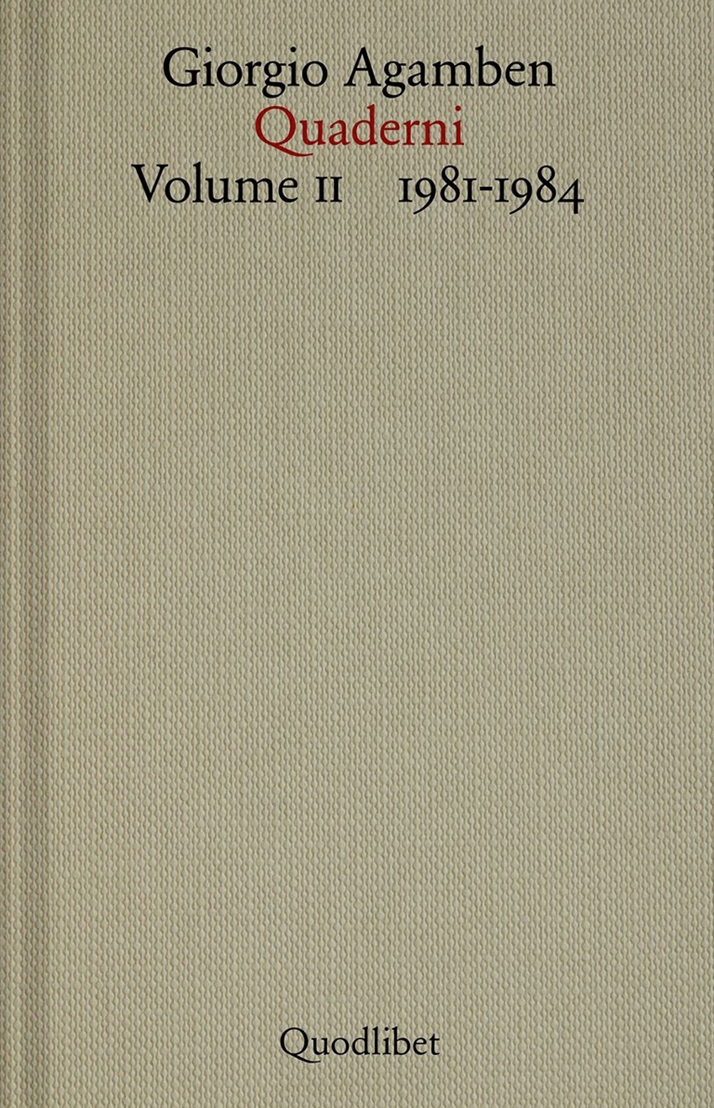 Libro Quaderni di Giorgio Agamben - ean 9788822923677 - Quodlibet