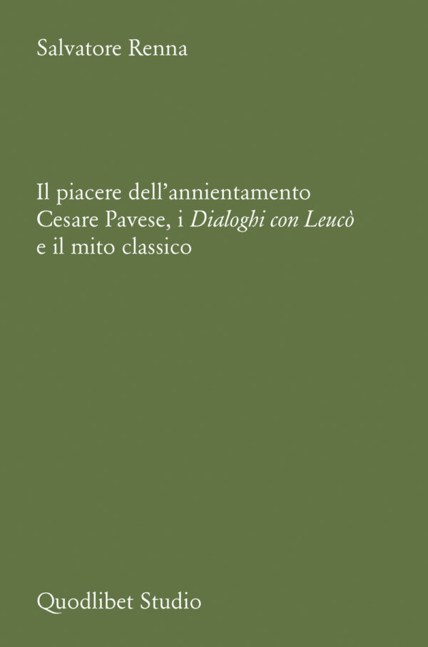 Libro piacere dell'annientamento. Cesare Pavese