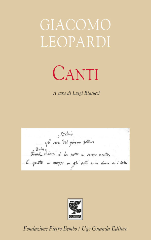 Libro Canti di Giacomo Leopardi - ean 9788823533042 - Guanda
