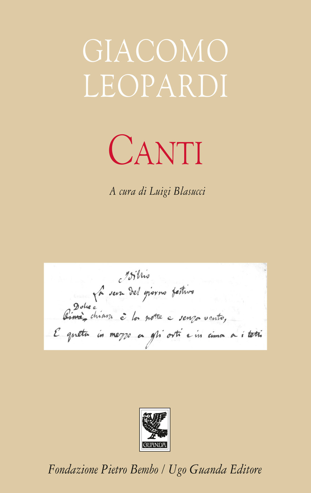 Libro Canti di Giacomo Leopardi - ean 9788823533042 - Guanda
