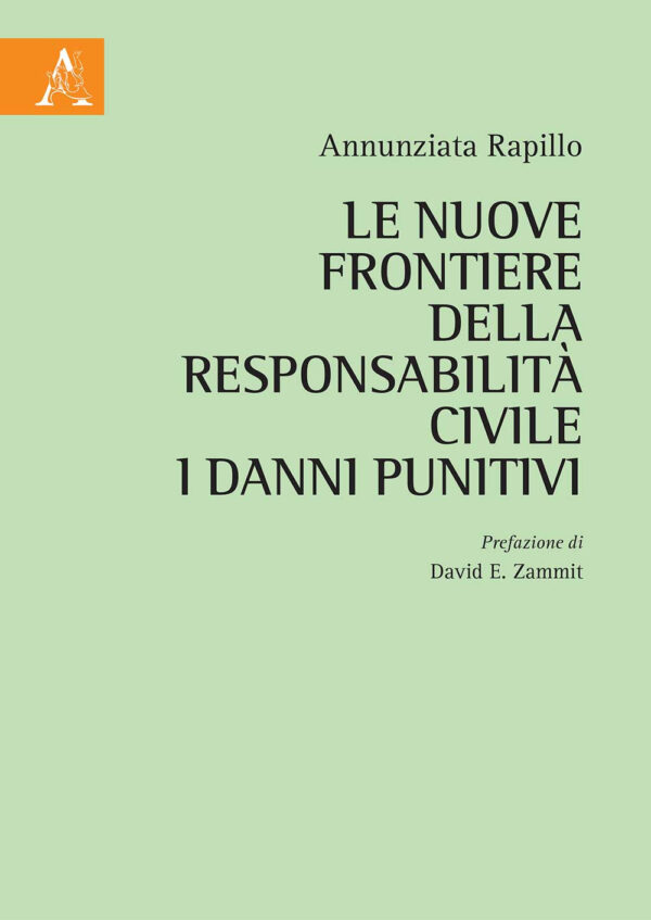 Libro nuove frontiere della responsabilità civile. I danni punitivi di Annunziata Rapillo - ean 9788825530605 - Aracne