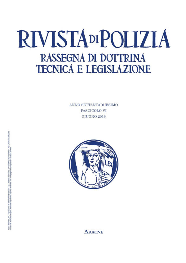 Libro Rivista di polizia. Rassegna di dottrina tecnica e legislazione di  - ean 9788825531893 - Aracne