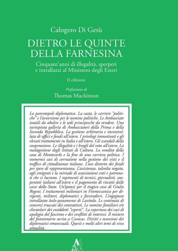 Libro Dietro le quinte della Farnesina. Cinquant'anni di illegalità